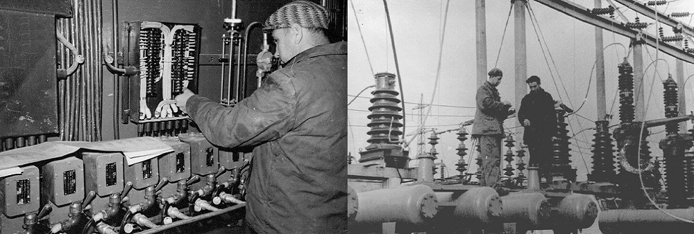 1962г. Нововоронежская АЭС — монтаж датчиков и ОРУ-110 кВ 